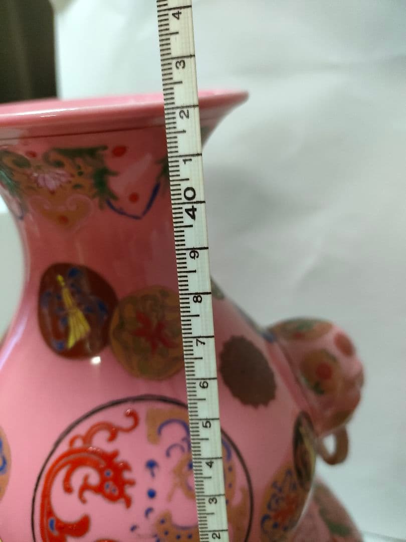 中国美術 古玩 大清乾隆年製　壺　瓢箪形　　福寿　縁起物　陶器　置物　色絵