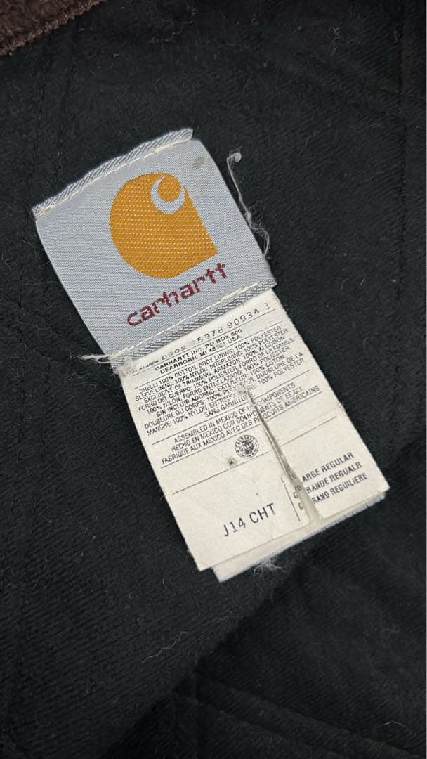 Carhartt ブラウン ジップアップジャケット J14 CHT