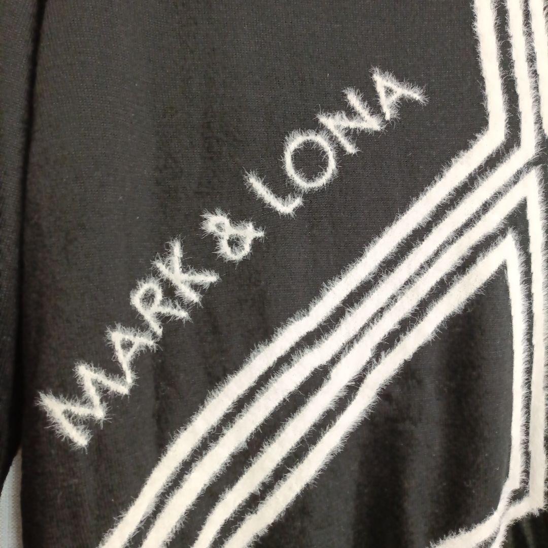 【美品】MARK & LONA スカルプリント セーター　48　Ｌサイズ　黒