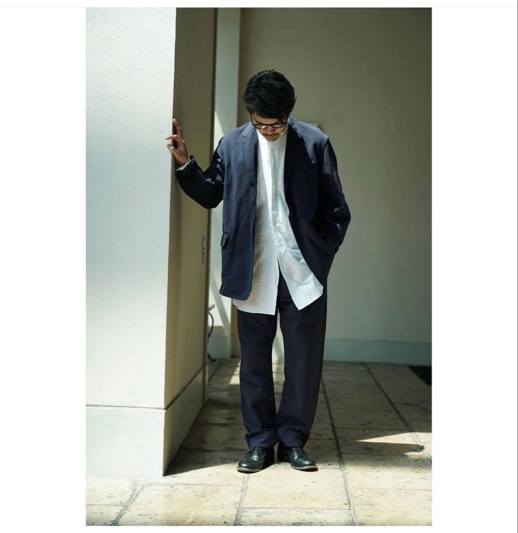 COMOLI 21AW 製品染 バックストラップパンツ NAVY 2 M