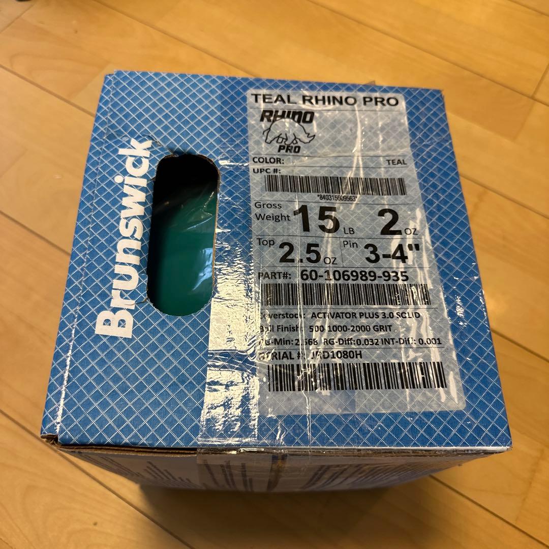 15ポンド新品ライノBrunswick Rhino Pro ボウリングボール