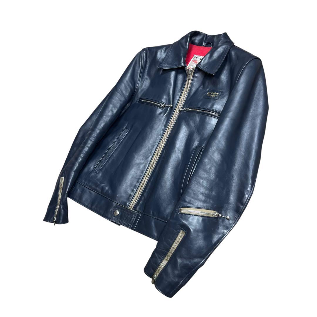 Lewis Leathers ドミネーター ホースハイド ネイビー 36