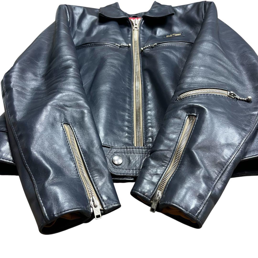 Lewis Leathers ドミネーター ホースハイド ネイビー 36