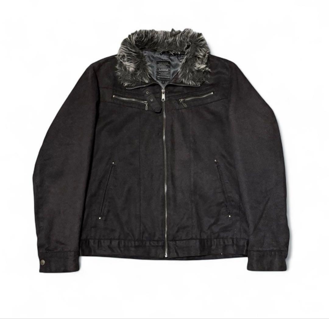 ジャケット・アウター 00s archive far collar biker jacket