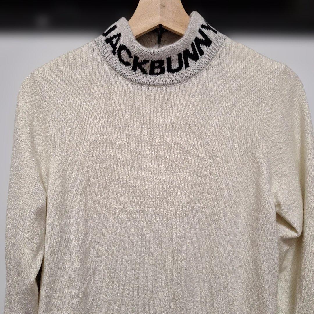 JACKBUNNY タートルネックニットワンピース クリーム