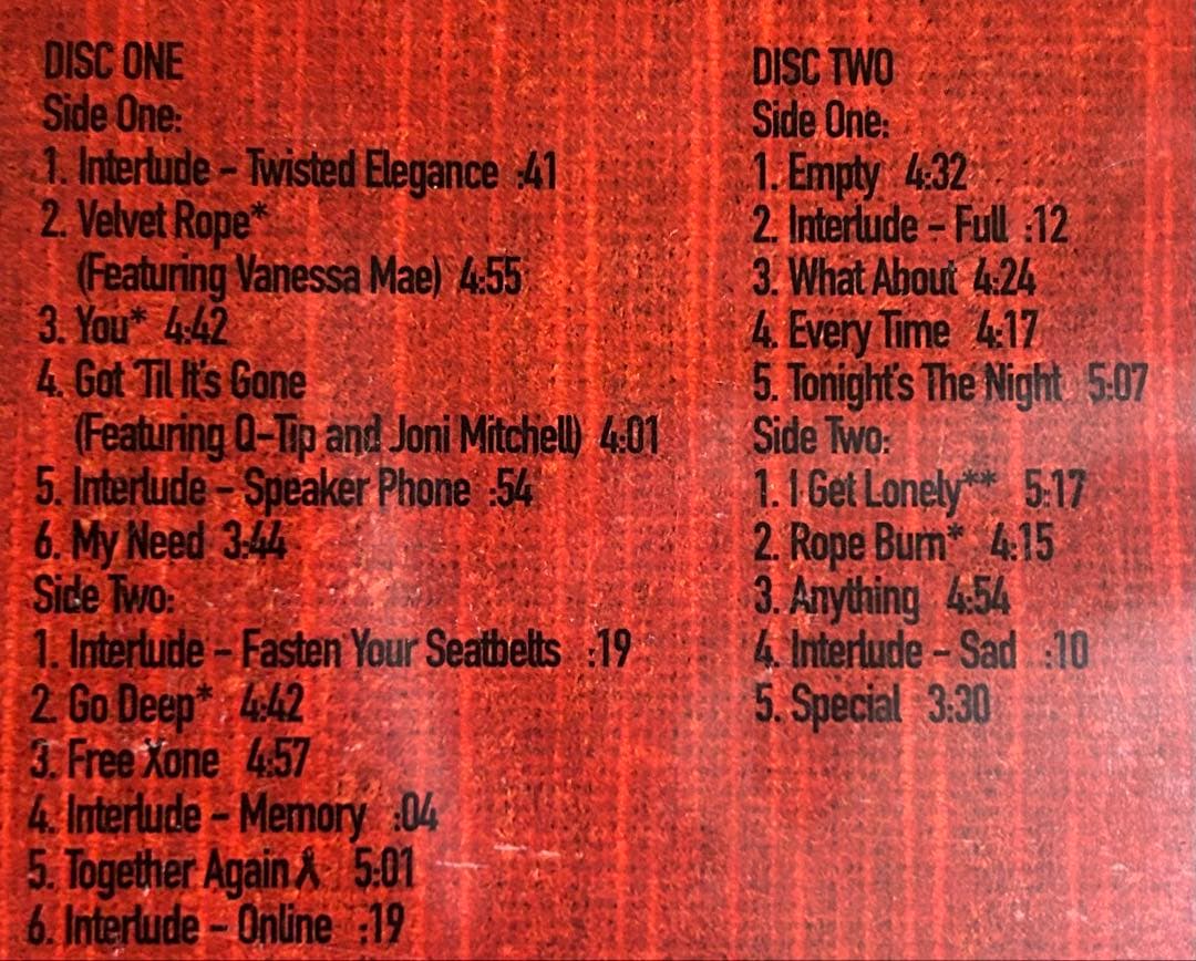 洋楽 janet Jackson/the velvet rope LP