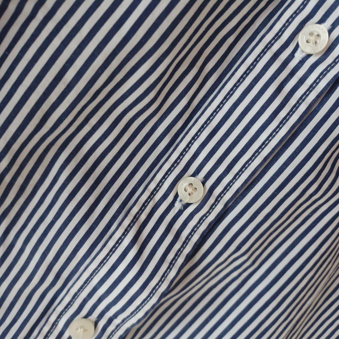 LAUREN RALPH LAUREN　ストライプドコットンブロードクロスシャツ