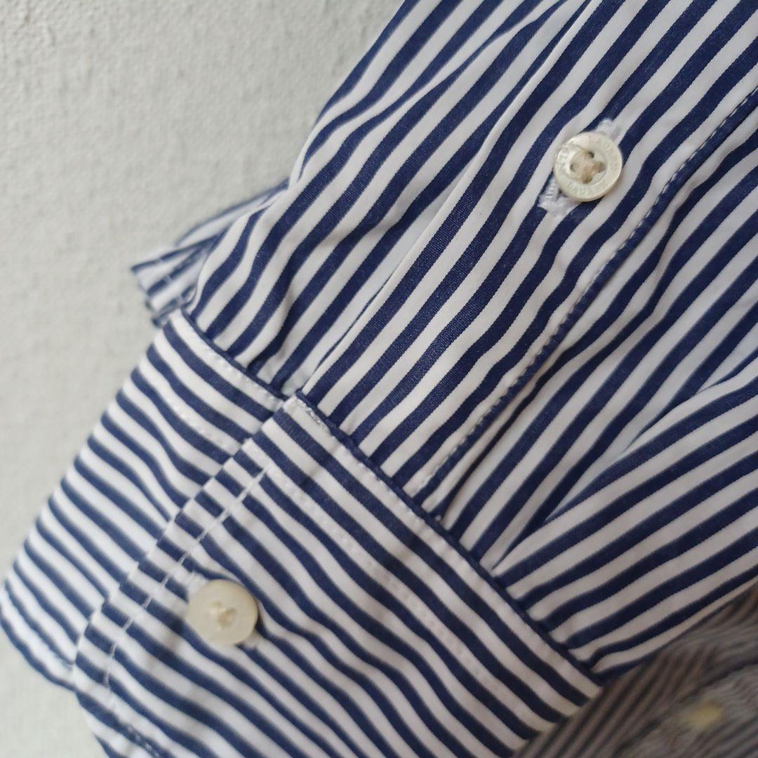 LAUREN RALPH LAUREN　ストライプドコットンブロードクロスシャツ