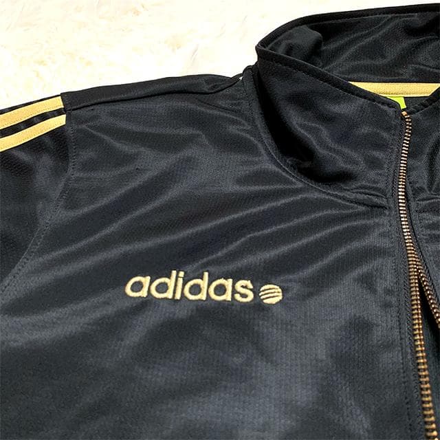 黒金ビッグロゴ✨希少 adidas ジャージセットアップ M Y2K