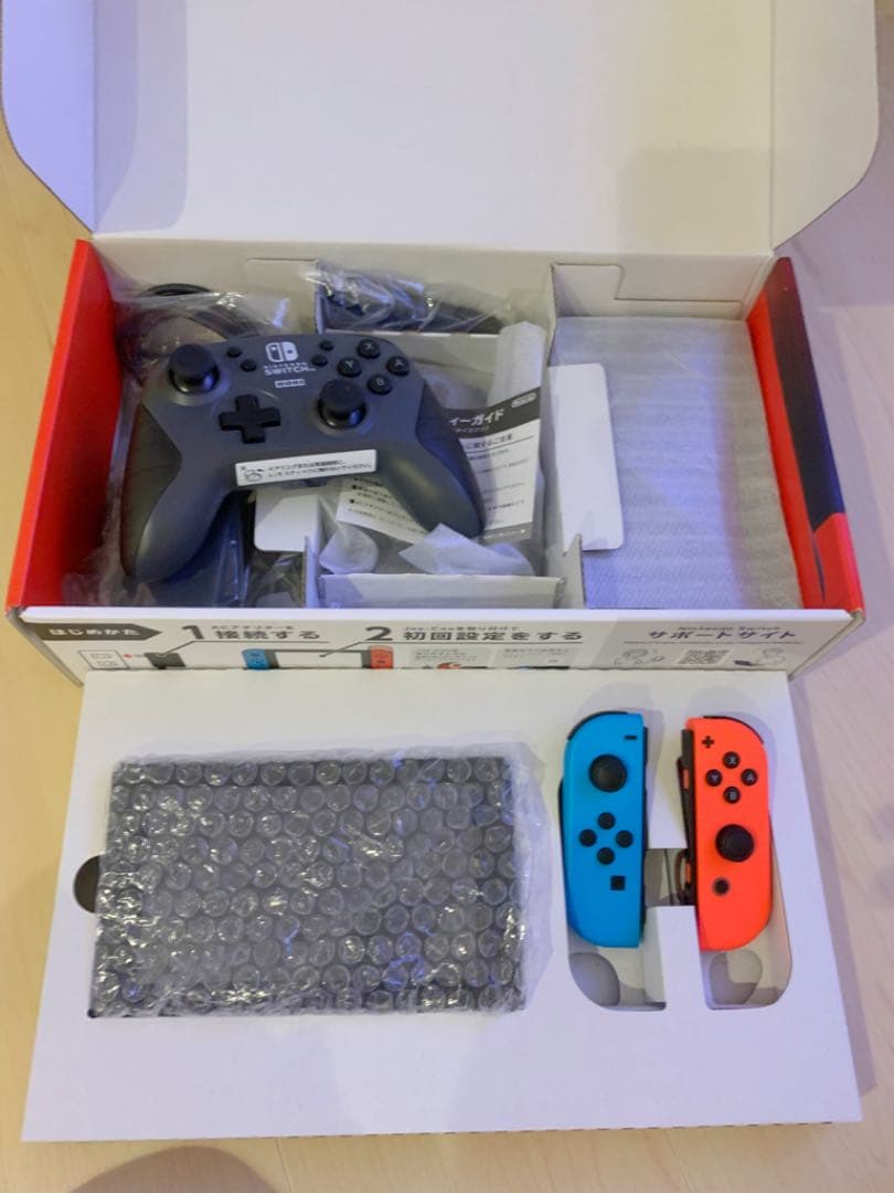 プロコン付きNintendo Switchスイッチネオンブルーレッド