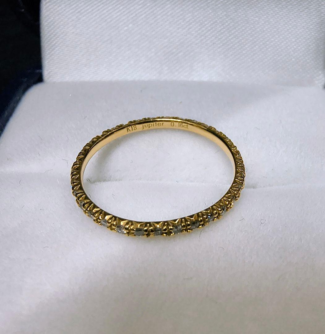 ジュピター K18YG ダイヤモンド 0.16ct フルエタニティ リング