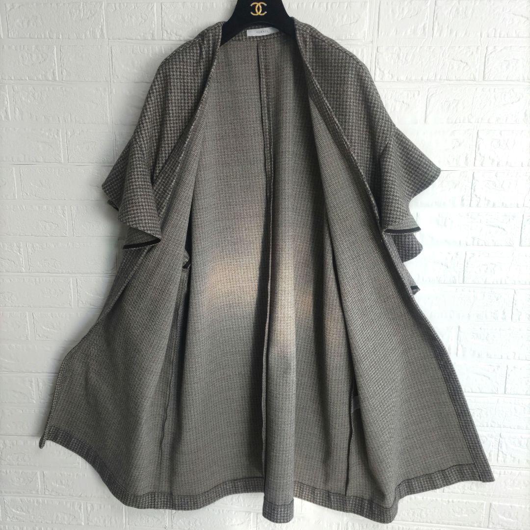 専用✨美品✨ FENNEL　フェンネル フリルスリーブコート　ポンチョ　ロング