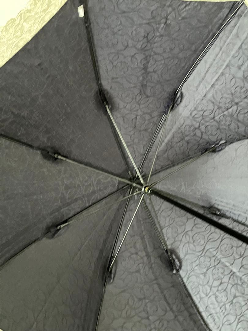 資生堂ノベルティ『非売品』濃紺 レース付き 長傘　晴雨兼用
