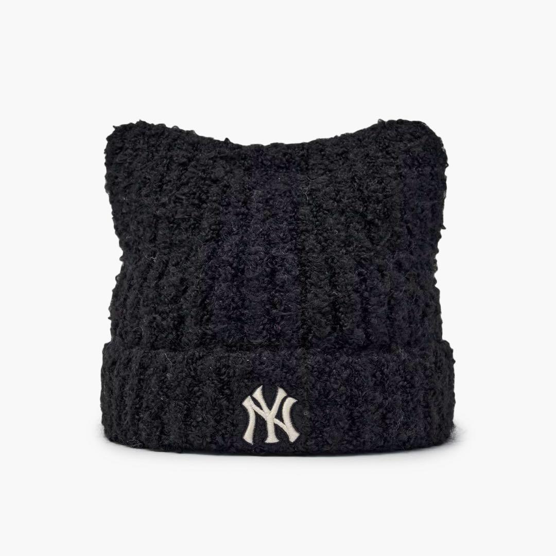 MLB KOREA 猫耳ニット帽 新品未開封 ビーニー 韓国限定 カリナ着用