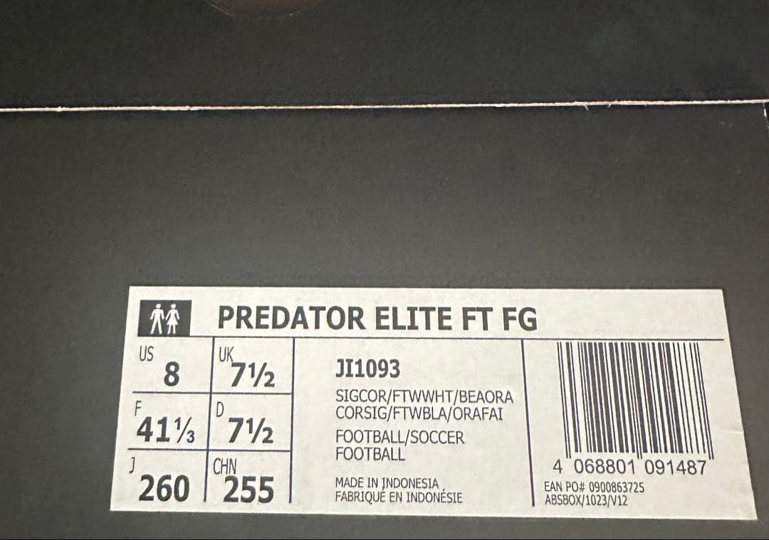 プレデター ELITE FT FG 26.0cm Predator エリート