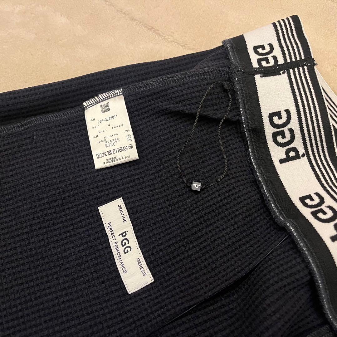 新品★28,600円 4（M）PGG パーリーゲイツ ロゴハーフパンツ 紺白