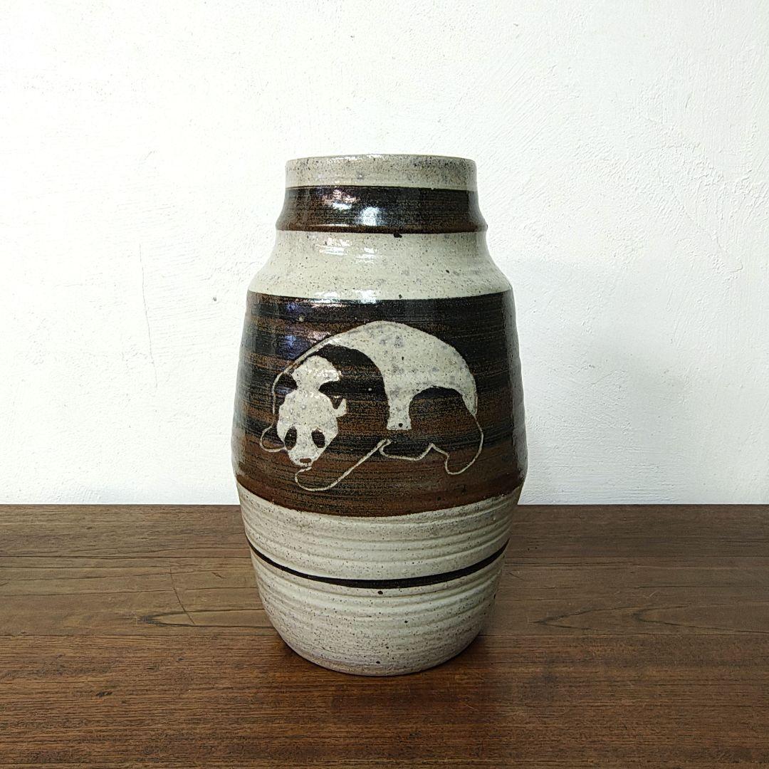 Panda パンダ 陶器 フラワーベース 花瓶