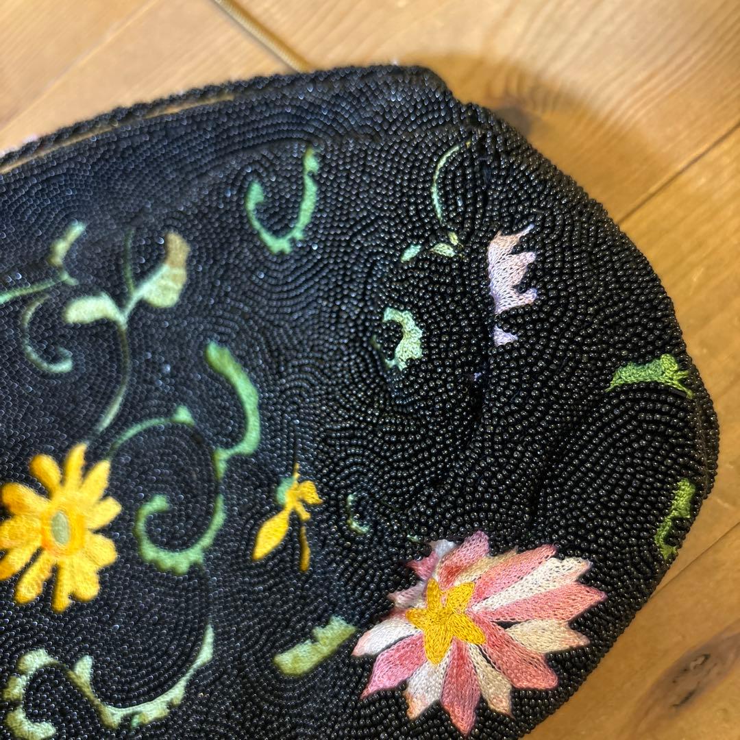 パーティバッグ フランス アンティーク 総ビーズ 刺繍