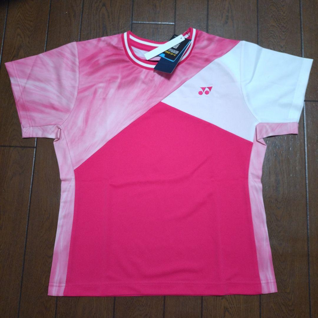 新品YONEX ピンク 半袖　ゲームシャツ