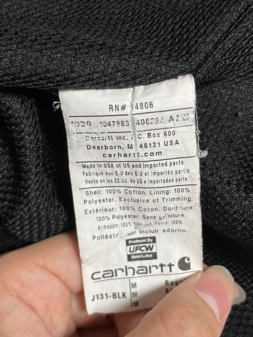 え*z様 Carhartt アクティブジャケット black Mサイズ　USA製