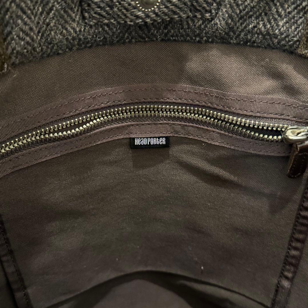 【美品】 ヘッドポーター　porter　トートバッグ　ベロア　ツイード