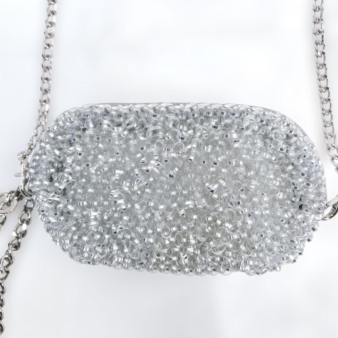 美品✨アンテプリマ ミニショルダーバッグ ポーチ シルバー チェーン 2WAY