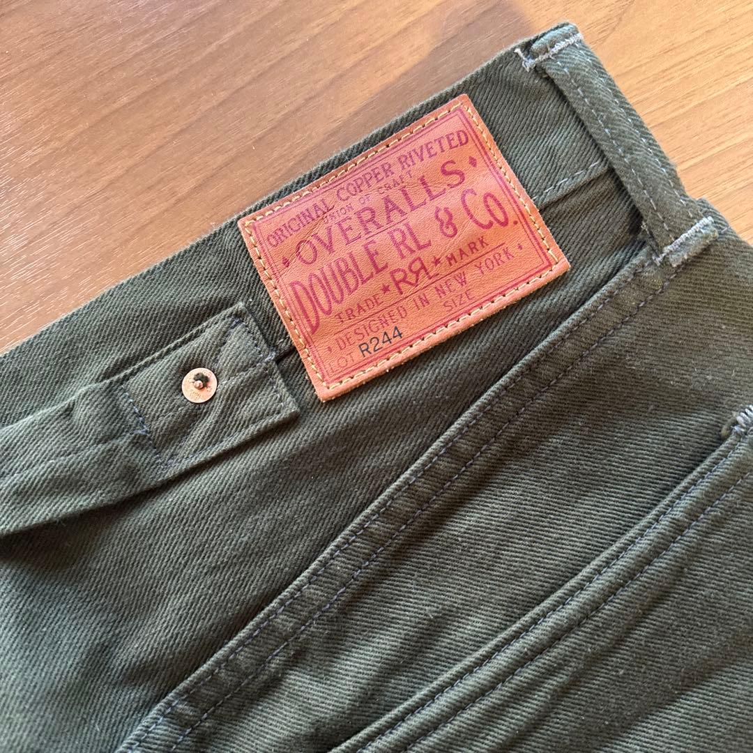 ダブルアールエル　RRL セルビッジデニム　カーキ　W34 リミテッド