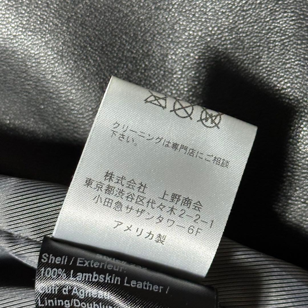 美品 Schott 7621 羊革 レザージャケット M 黒 ピンズ付き