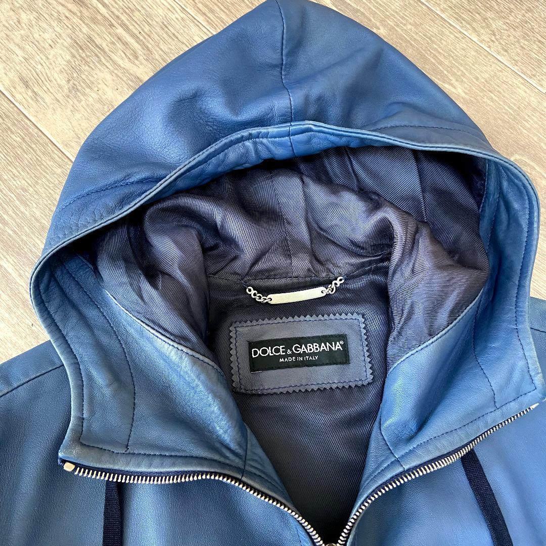 DOLCE&GABBANA　ドルチェ&ガッパーナ　ラムスキンレザー　パーカー