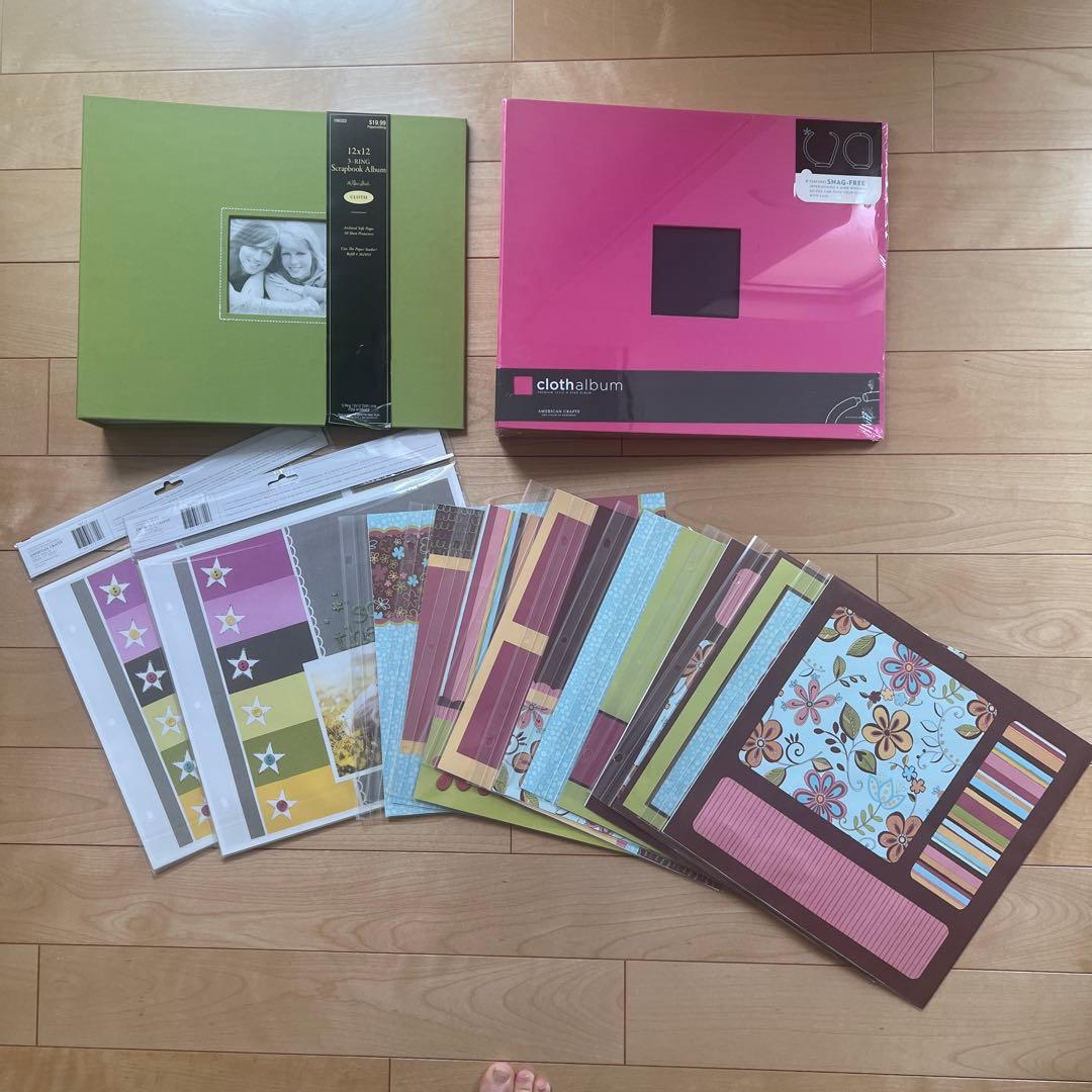 AMERICAN CRAFTS cloth album 12x12インチ2冊ほか