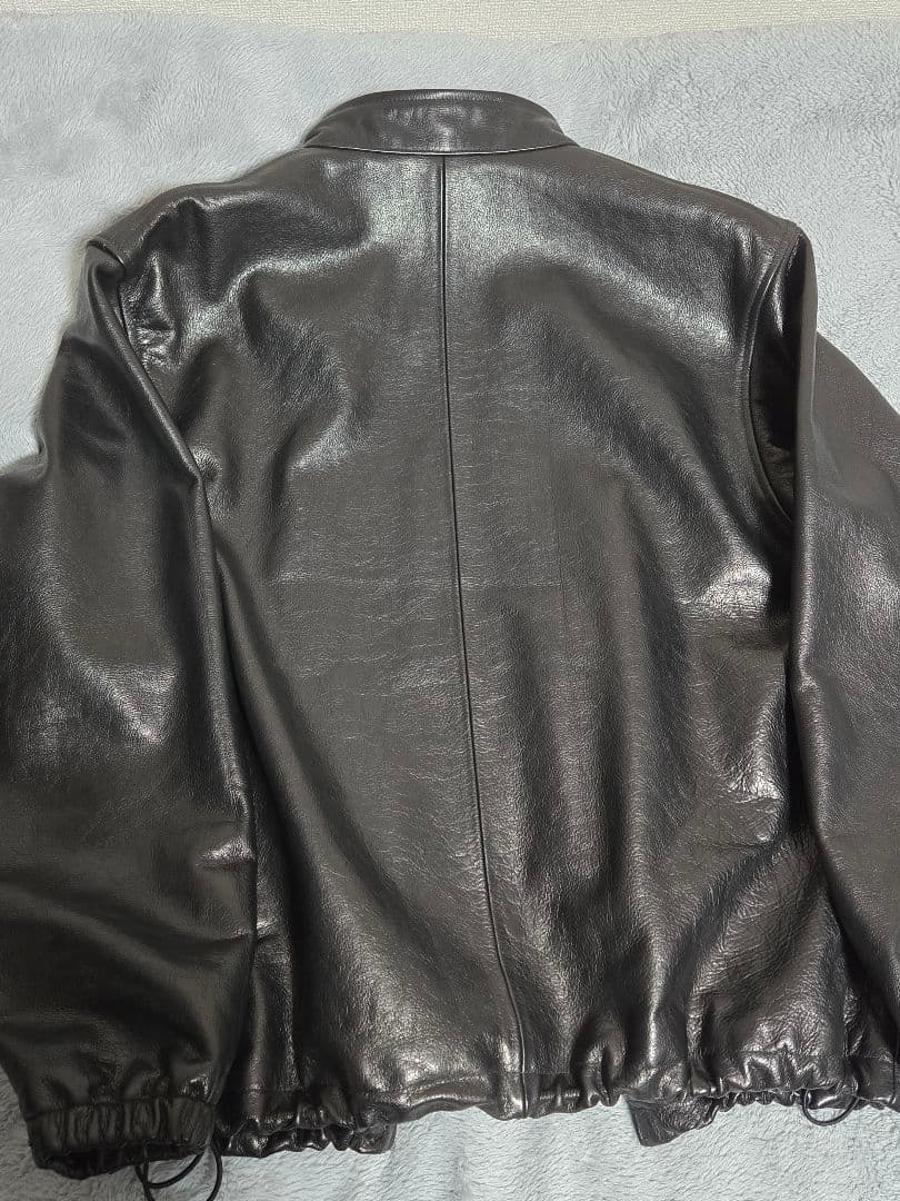 SSZ レザージャケット L 牛革 ダブルジップ ブラック 美品