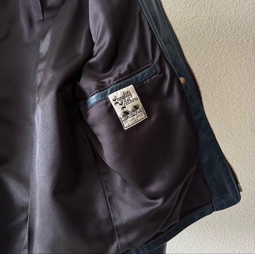 最終価格 Langlitz Leather ネイビー レア カスタムオーダー