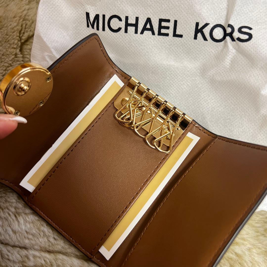 MICHAEL KORS キーケース ブラウン/ベージュ