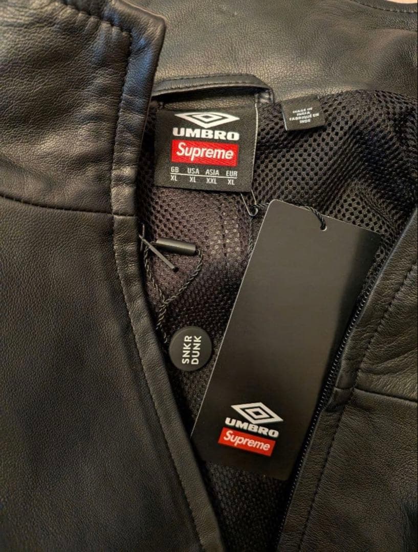 s*u様 Supreme Umbro Leather Jacket