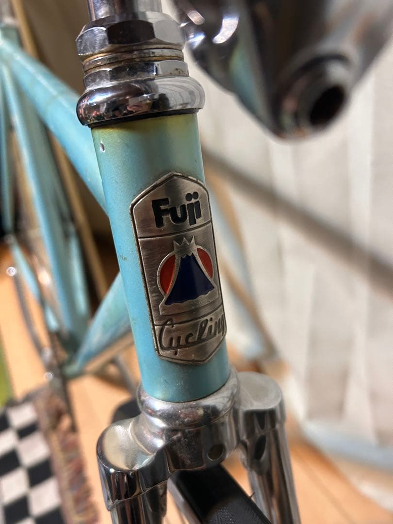 Fuji feather ピストバイク 水色 tange フォーク
