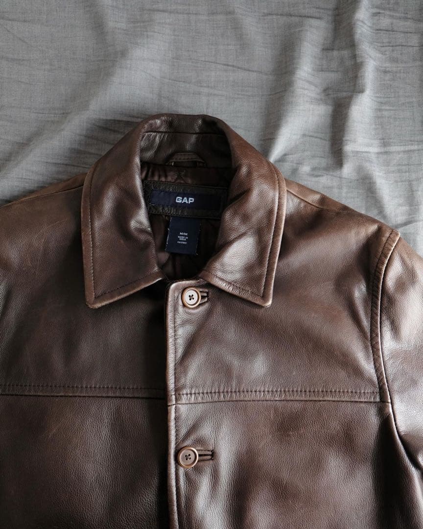 よーちゃん様[名作OLD GAP] LEATHER CAR COAT