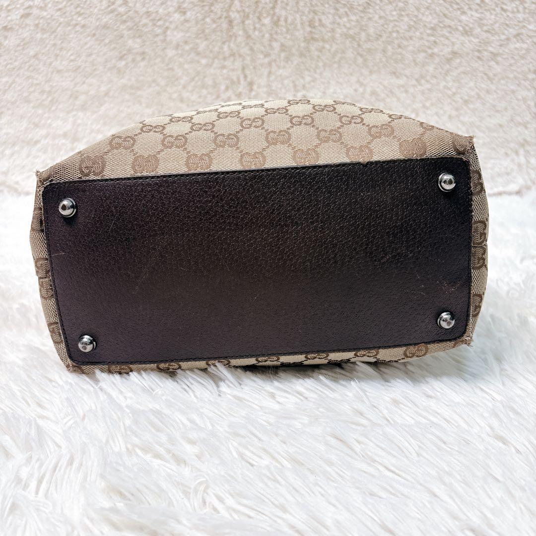 GUCCI グッチ トートバッグ ハンドバッグ 肩掛け GGキャンバス バケツ型