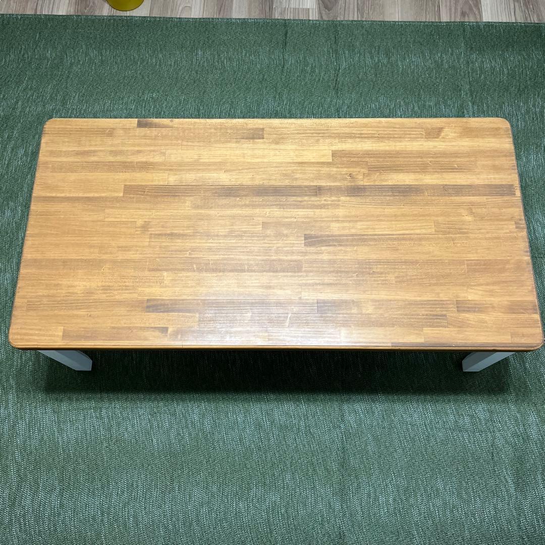 カントリー調木製ローテーブル　センターテーブル　リビングテーブル