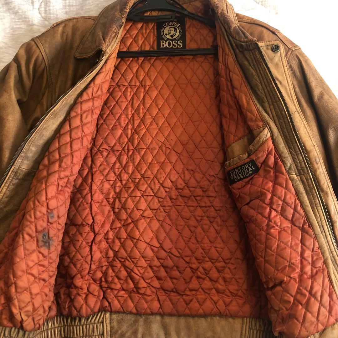 USED vintage BOSS ブラウン レザージャケット