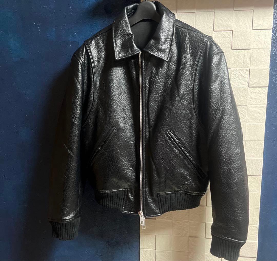 ZARA フェイクレザーパフジャケット　L