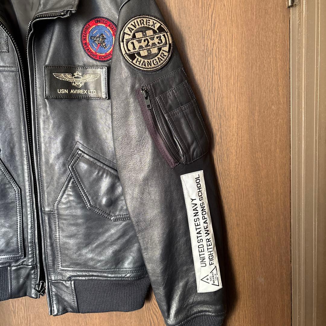 AVIREX TOP GUN レザージャケット 羊革 ネイビー ※値下げしました