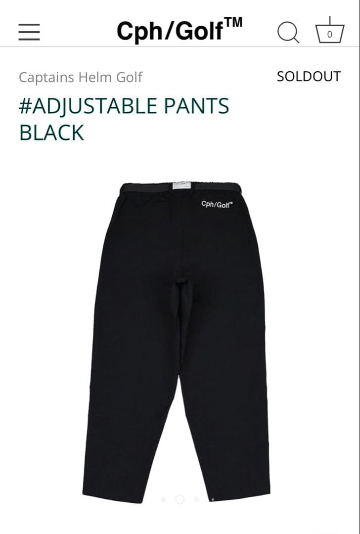 【完売品】Cph/Golf Adjustable Pants ブラック M