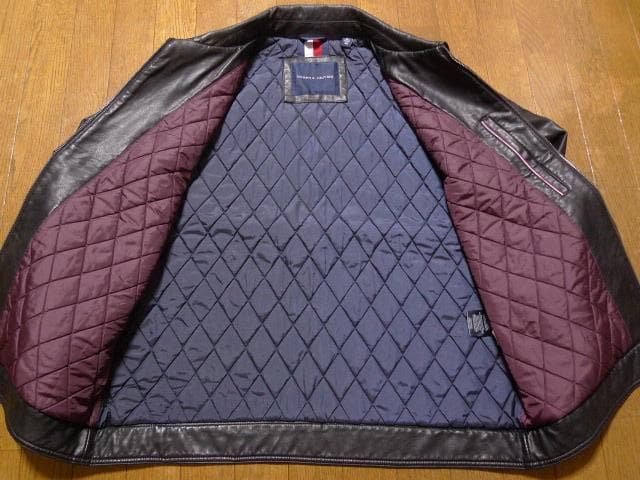 【大きい】2XL3XL日本サイズ位トミーヒルフィガー限定レザー調ダウンジャケット