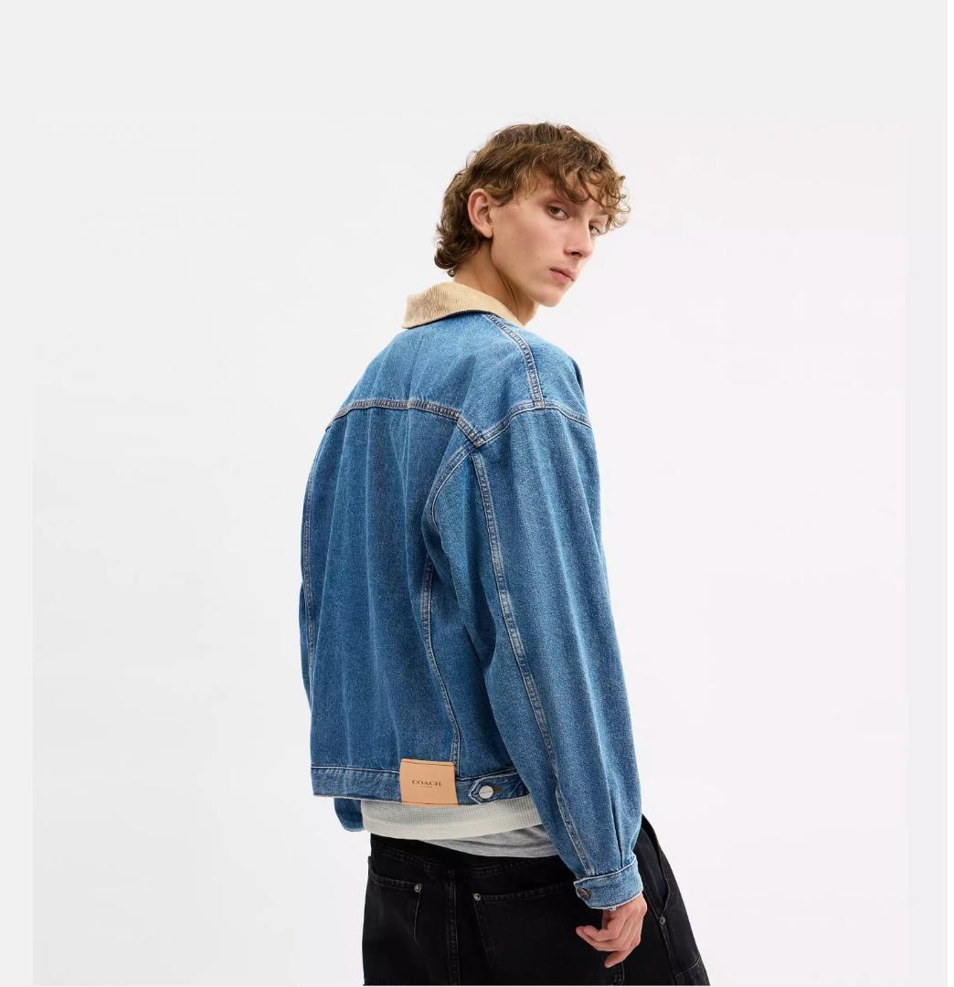 【COACHメンズ】コーデュロイ カラー デニム ジャケット　レシート付