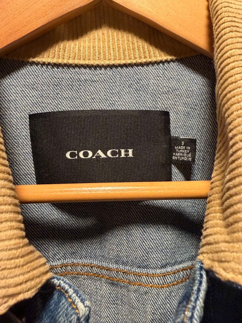 【COACHメンズ】コーデュロイ カラー デニム ジャケット　レシート付