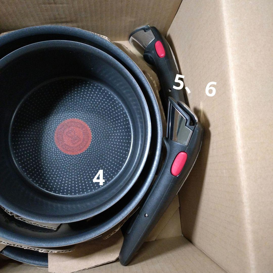 T-fal 取っ手のとれる 鍋 フライパンセット 9点セット ガス火専用