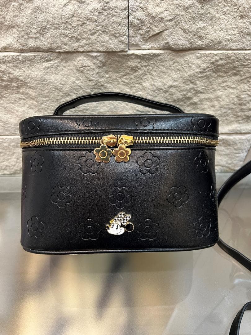 中古品 MARY QUANT ＆ ディズニー コラボ ボストン バニティポーチ