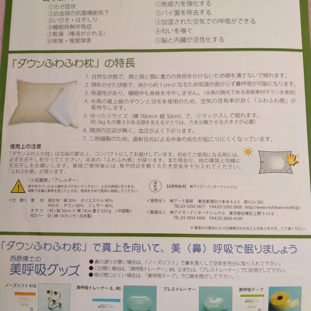 西原博士のダウンふわふわ枕