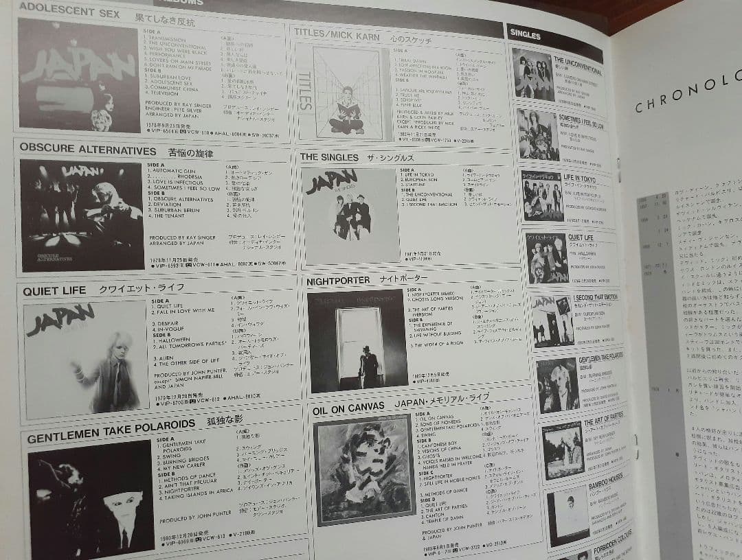 ジャパン　オイルオンキャンバス2LP シルヴィアン