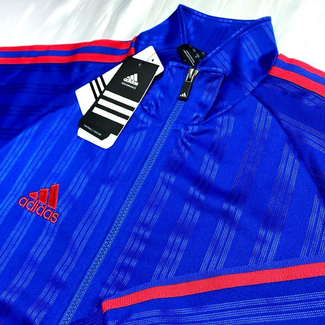 【タグ付・未使用】00s adidas トラックジャケット/ジャージ 青×赤 S